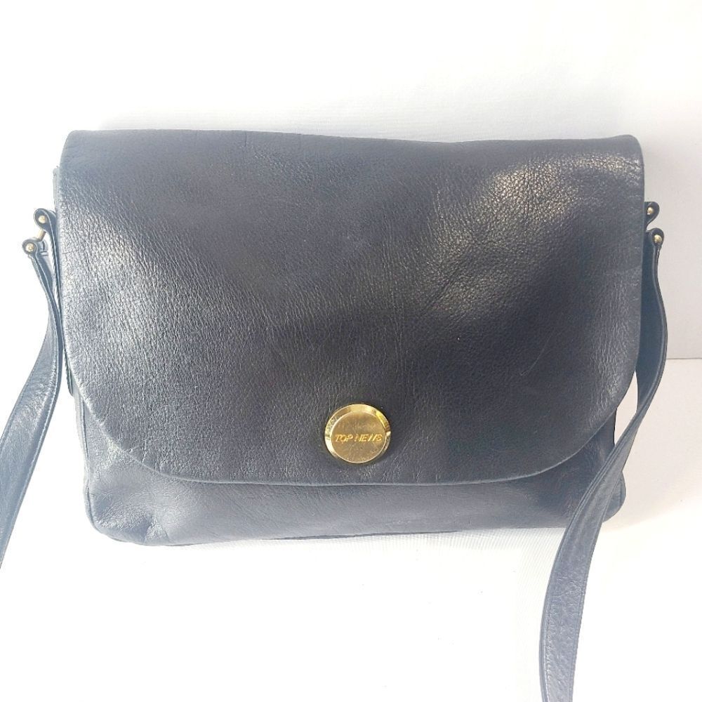 Top News Leather Crossbody Bag